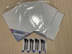 【未開封】ホワイトボード4点/2本マーカーセット4点