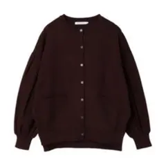 AMERICAN HOLIC エコカルットクルーネックカーディガン 茶
