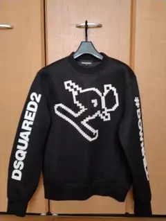 DSQUARED2 ブラック トレーナー メッシュ
