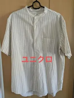 ユニクロ UNIQLO シャツ ストライプ柄シャツ夏服