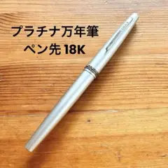 プラチナ 18K 18金 万年筆 リビエール ストライプ 黒 廃盤 袋入り
