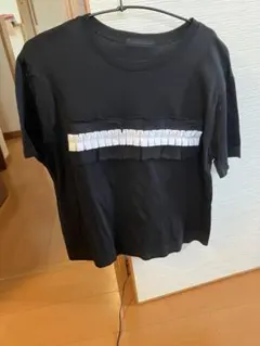 最終値下げSCOT CLUB 半袖Tシャツ ブラック ホワイト フリルのサムネイル