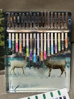 □タンザニア 大きいカリンバ 民族楽器 特大カリンバ 箱形 親指ピアノ
