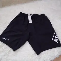 ATHLETA ブラック ピステハーフパンツ Oサイズ