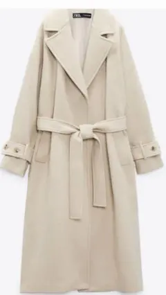 ZARA ベルト　ウールブレンドコート