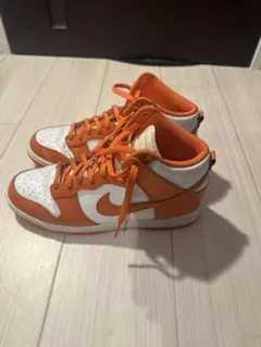 Nike オレンジ ホワイト ダンクハイ　スニーカー