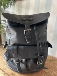 美品　希少　コーチ　リュック　ハドソン　オールレザー　30L ブラック　黒 希少/極美品】COACH コーチ ハドソン リュックサック 大容量