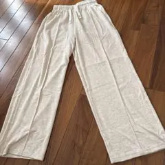 ダークエンジェル　ライトベージュ センターピンタックワイドパンツ 普通丈Lサイズ