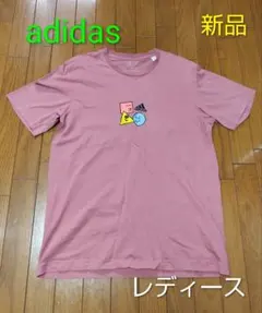 adidas レディース 半袖 Tシャツ 新品 ピンク 夏服 M アディダス