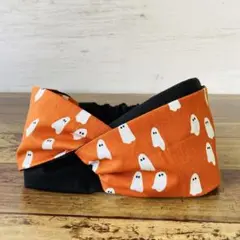 オレンジと黒のゴーストカチューシャ