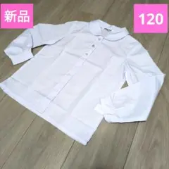 【早い者勝ち】新品　未使用　白　ブラウス　丸襟　120 スクール