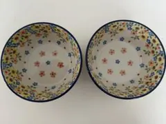 7/31まで掲載　新品未使用　ポーランド食器 花柄 軽食ボウル 2点セットのサムネイル