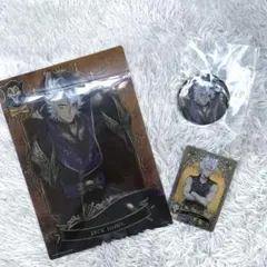 ツイステセット ジャックくんの缶バッチ カード ミニ下敷き