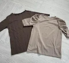 しまむら トップス パフスリーブ 2点セット