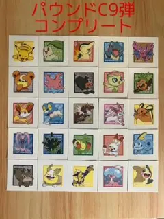 パウンドC9弾コンプリート◆ポケモンパン デコキャラシール◆