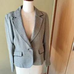 テーラードジャケット グレー系 シングルボタン