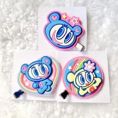ナルミヤキャラクターズ ラバークリップ エンジェルブルー 3点 セット