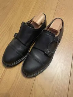 パラブーツ　ウィリアム　UK7.5 ブラック　ダブルモンク