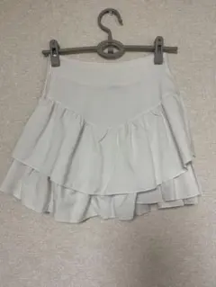 shein スカート プリーツスカート 白 フリル