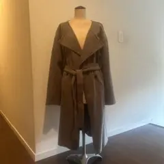ブラウン ロングコート ベルト付き
