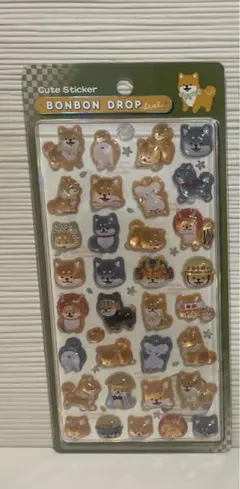 正規品 ボンボンドロップシール 和柄　柴犬 犬 クーリア