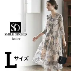 SMILE ORCHID 花柄刺繍レースドレスワンピース 結婚式パーティ