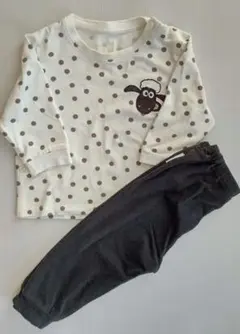 ユニクロ ひつじのショーン 長袖 パジャマ 上下セット 80サイズ