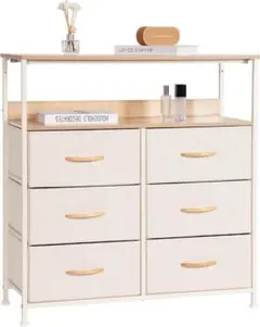 【M3199-137-100】棚付き収納チェスト 3段6杯