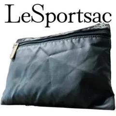 【極美品】LeSportsac ポーチ 無地 シンプル 小物入れ メイク 黒