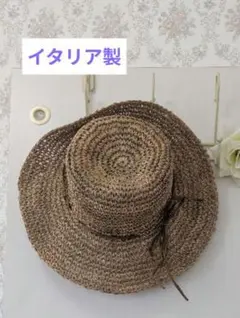 BERRETTA/ベルレッタ 麦わら帽子 ベルレッタスタイル 黒リボン Sサイズ