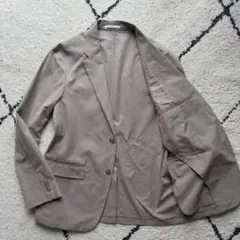 美品　ユニクロ　感動ジャケット　テーラードジャケット　ベージュ　L 448232