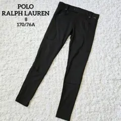 【POLO RALPH LAUREN】スリムフィット ブラック モトパンツ