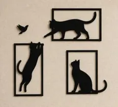 猫_2★ウォールアート★3枚setのサムネイル