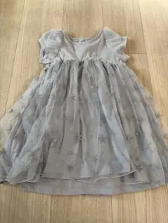 アプレレクール　半袖ワンピース　チュール　水色