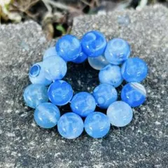 【⭐️調和・共生・健康⭐️】ブラジル産 スカイブルーメノウ ブレスレット 天然石