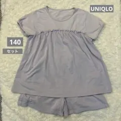 UNIQLO（ユニクロ）　エアリズム ラベンダー色 パジャマセット 140