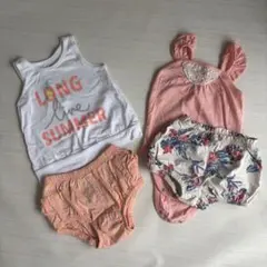 【夏服4点セット】OLD NAVY 70 80 タンクトップ＆ボディスーツブルマ