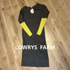 新品LOWRYS FARM ローリーズファーム　ロングニットワンピース袖シアーのサムネイル