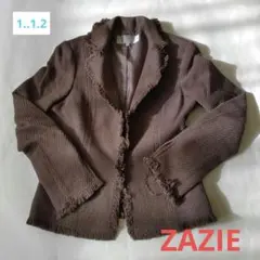 【ZAZIE】38 サイズ　ブラウン　ジャケットのサムネイル