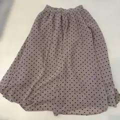 GRL 薄紫色 ドット柄 フレアスカート M