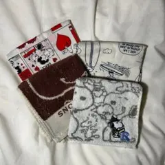 最終値下げ中 美品 スヌーピー ハンカチ タオルハンカチ タオル 4枚セット