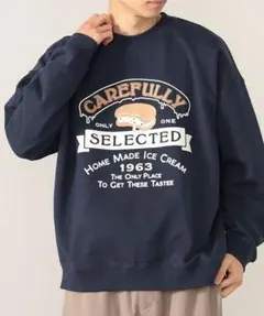 BEAMS HEART クッキーアイスクリーム プリント スウェット