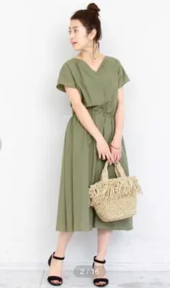 BEAUTY&YOUTH UNITED ARROWS ローンVネックワンピース