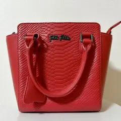 Folli Follie ヘビ柄レッドトートバッグのサムネイル