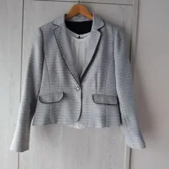 グレー系 テーラードジャケット　13号