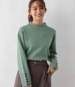 値下げ！新品タグ付き グローバルワーク メルティ袖ボタンスタンドプルオーバー