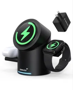 ZEEHOO ワイヤレス充電器 3in1 Magsafe対応 Qi2認証 15W