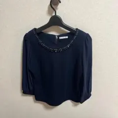 ネイビー 七分袖 トップス M ウィルセレクション