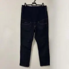 無印良品　縦横ストレッチデニム 産後もはけるスリムストレートパンツ　Ｌ