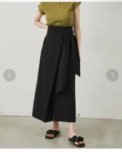 hinari リボンベルト付きラップ風スカート　Mサイズ